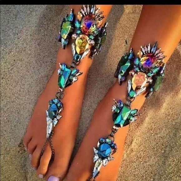 Fashion Jewelry Jewelry - Pair of Barefoot beach jewelry shoes